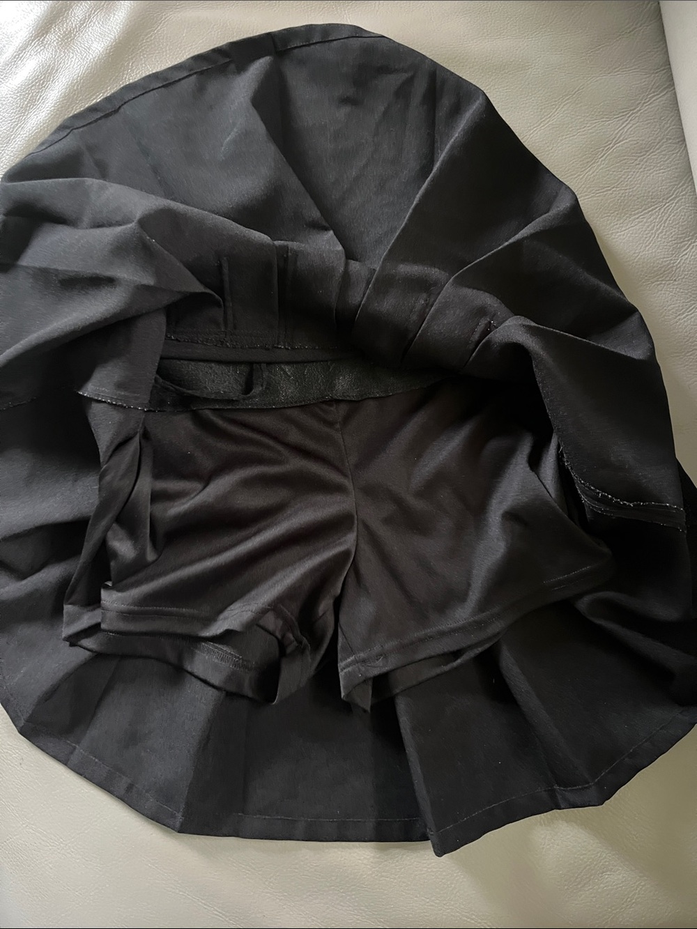 George Black Pleated Mini Skort with Button Detail - Picture 3 of 5